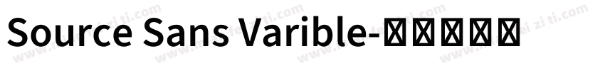 Source Sans Varible字体转换